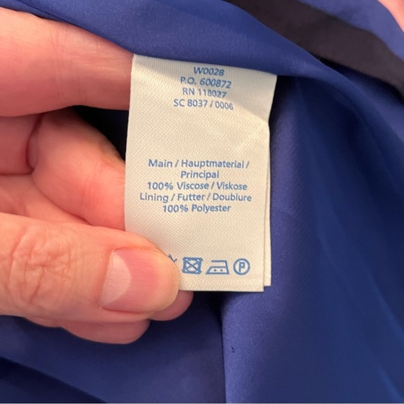 Boden Daisy Dress Long Sleeve Blue Floral Pink Size 4L Long Tall Fit & Flare - Picture 7 of 8